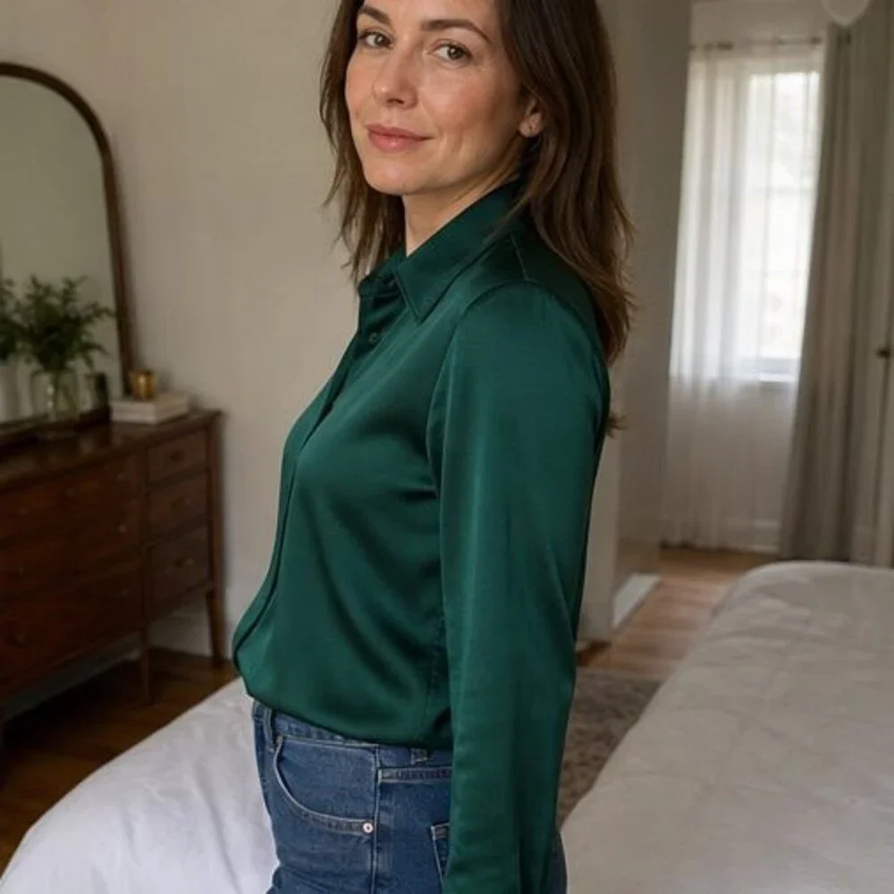Emerald Puff Sleeve Top